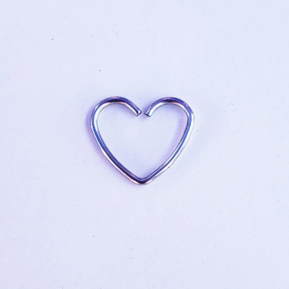 20g heart shaped Hoop for tragus, helix cartilage